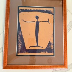 Hawaiian Petroglyph Art framed artwork Hawaii 18”x 12.5”